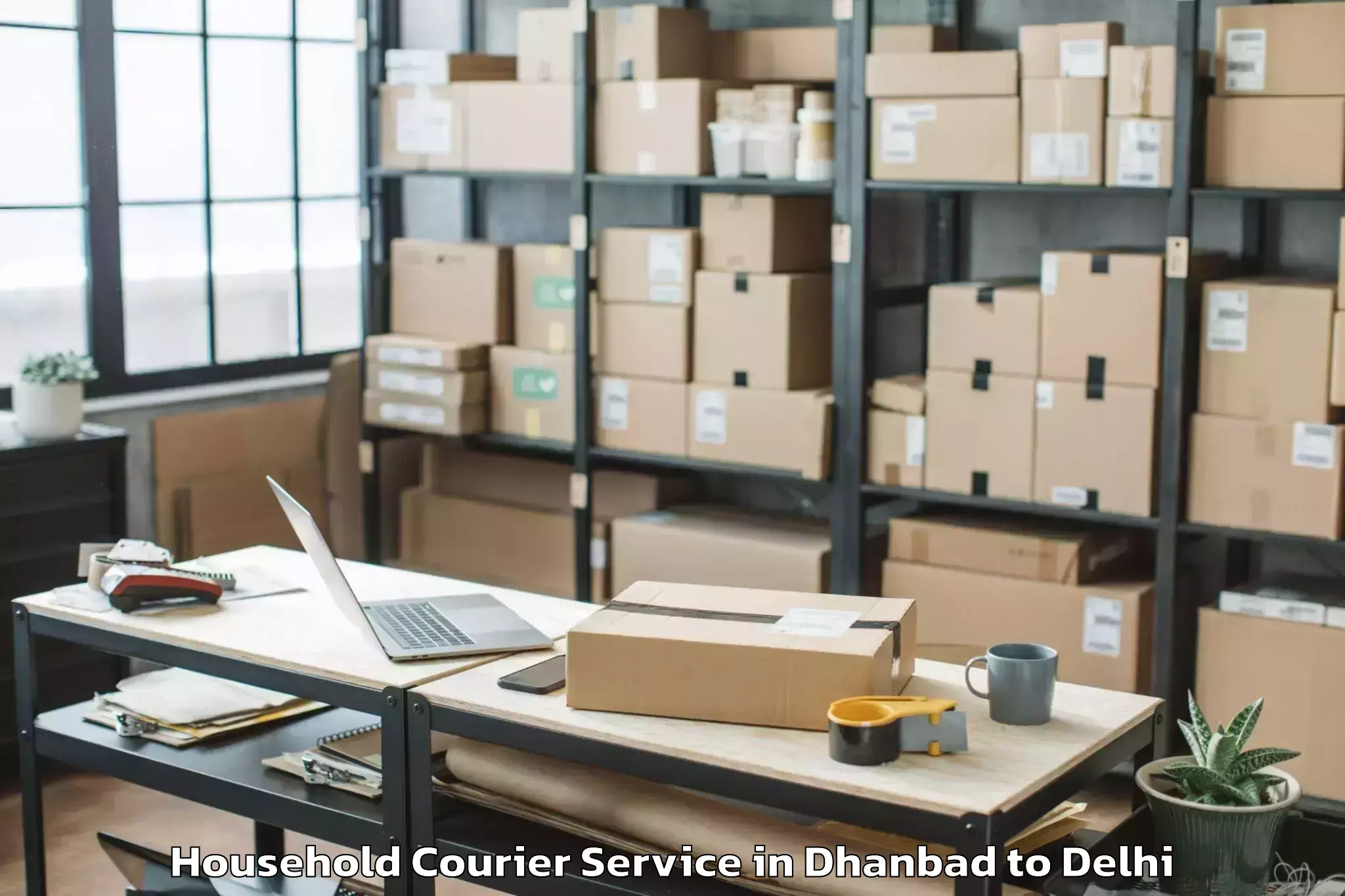 Dhanbad to Parsvnath Mall Azadpur Household Courier